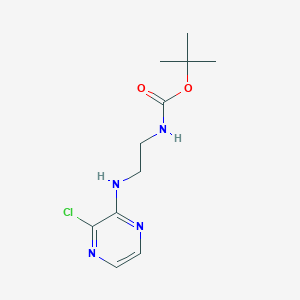 molecular formula C11H17ClN4O2 B1474928 Tert-butyl (2-((3-chloropyrazin-2-yl)amino)ethyl)carbamate CAS No. 1696581-17-5