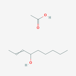 molecular formula C11H22O3 B14749325 Acetic acid--non-2-en-4-ol (1/1) CAS No. 817-03-8