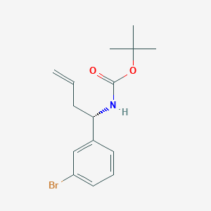 molecular formula C15H20BrNO2 B1474934 tert-butyl N-[(1S)-1-(3-bromophenyl)but-3-en-1-yl]carbamate CAS No. 1802430-94-9
