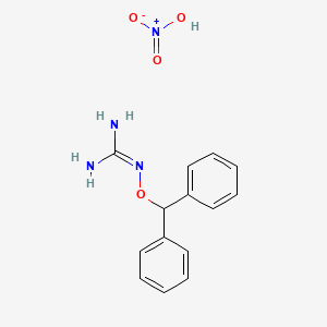molecular formula C14H16N4O4 B14749410 Guanidine, (diphenylmethoxy)-, nitrate CAS No. 733-66-4
