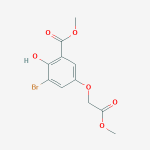 molecular formula C11H11BrO6 B1474944 Methyl 3-bromo-2-hydroxy-5-(2-methoxy-2-oxoethoxy)benzoate CAS No. 1801516-06-2