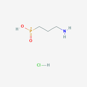 molecular formula C3H10ClNO2P+ B14749455 3-Aminopropylphosphinic acid hydrochloride 