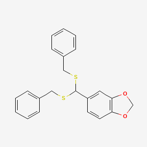 molecular formula C22H20O2S2 B14749668 Piperonal, dibenzylmercaptal CAS No. 4720-67-6