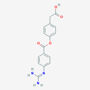 molecular formula C16H15N3O4 B147497 4-(4-Guanidinobenzoyloxy)phenylacetate CAS No. 71079-08-8