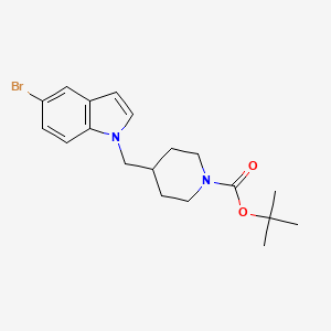molecular formula C19H25BrN2O2 B1474971 tert-butyl 4-((5-bromo-1H-indol-1-yl)methyl)piperidine-1-carboxylate CAS No. 1808957-13-2