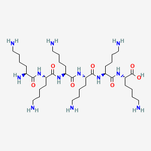 molecular formula C36H74N12O7 B14749827 L-Lysine, L-lysyl-L-lysyl-L-lysyl-L-lysyl-L-lysyl- CAS No. 554-38-1
