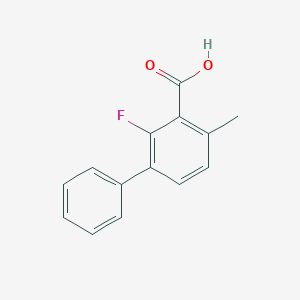 molecular formula C14H11FO2 B14749859 2-Fluoro-6-methyl-3-phenylbenzoic acid 