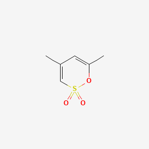 molecular formula C6H8O3S B14749882 4,6-Dimethyl-1,2-oxathiine 2,2-dioxide CAS No. 4941-84-8