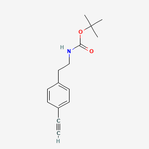 molecular formula C15H19NO2 B1474990 tert-butyl N-[2-(4-ethynylphenyl)ethyl]carbamate CAS No. 1809144-86-2