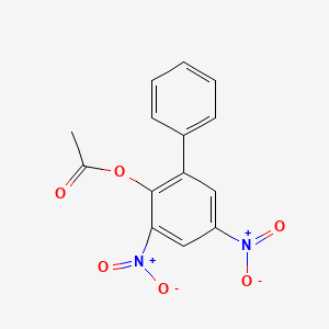 molecular formula C14H10N2O6 B14749908 (2,4-Dinitro-6-phenylphenyl) acetate CAS No. 796-33-8