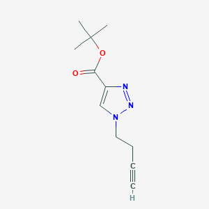 molecular formula C11H15N3O2 B1474991 tert-butyl 1-(but-3-ynyl)-1H-1,2,3-triazole-4-carboxylate CAS No. 1851932-29-0