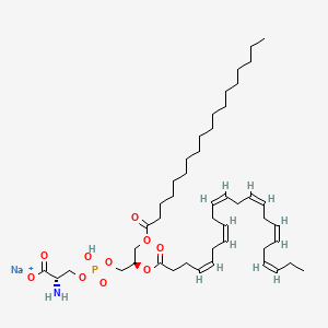 molecular formula C46H77NNaO10P B14749948 sodium;(2S)-2-amino-3-[[(2R)-2-[(4Z,7Z,10Z,13Z,16Z,19Z)-docosa-4,7,10,13,16,19-hexaenoyl]oxy-3-octadecanoyloxypropoxy]-hydroxyphosphoryl]oxypropanoate 
