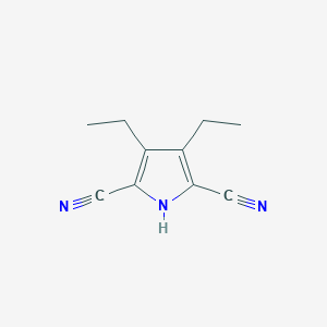 molecular formula C10H11N3 B14750049 3,4-diethyl-1H-pyrrole-2,5-dicarbonitrile 