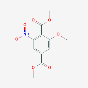molecular formula C11H11NO7 B14750097 Dimethyl 2-methoxy-6-nitroterephthalate 