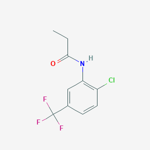 molecular formula C10H9ClF3NO B14750114 N-[2-chloro-5-(trifluoromethyl)phenyl]propanamide CAS No. 721-57-3