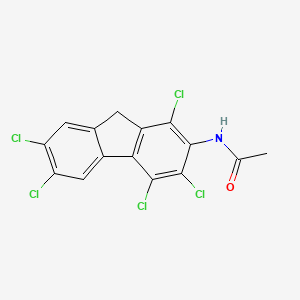 molecular formula C15H8Cl5NO B14750188 Acetamide,3,4,6,7-pentachlorofluoren-2-yl)- CAS No. 739-55-9