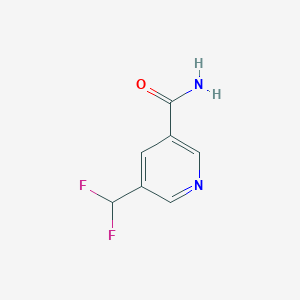 molecular formula C7H6F2N2O B14750240 5-(Difluoromethyl)pyridine-3-carboxamide 