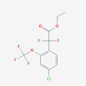 molecular formula C11H8ClF5O3 B1475027 Ethyl 2-(4-chloro-2-(trifluoromethoxy)phenyl)-2,2-difluoroacetate CAS No. 1860875-68-8