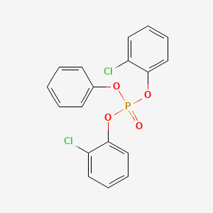 molecular formula C18H13Cl2O4P B14750283 Bis(o-chlorophenyl) phenyl phosphate CAS No. 597-80-8