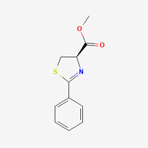 molecular formula C11H11NO2S B14750291 Methyl (4R)-2-phenyl-4,5-dihydro-1,3-thiazole-4-carboxylate CAS No. 3113-46-0