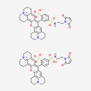 molecular formula C74H73N8O16S4+ B14750483 Texas Red C2 maleimide 