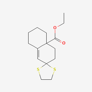 molecular formula C15H22O2S2 B14750508 Ethyl 3',4',5',6',7',8'-hexahydro-4a'h-spiro[1,3-dithiolane-2,2'-naphthalene]-4a'-carboxylate CAS No. 2088-98-4