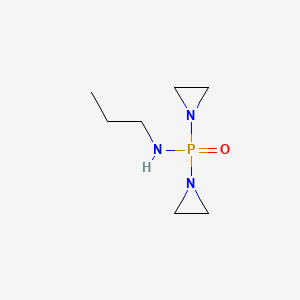 molecular formula C7H16N3OP B14750520 Phosphinic amide, P,P-bis(1-aziridinyl)-N-propyl- CAS No. 2275-81-2