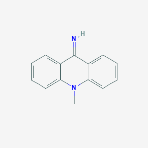 molecular formula C14H12N2 B14750557 9(10H)-Acridinimine, 10-methyl- CAS No. 5291-44-1
