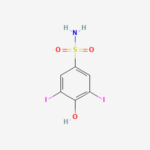 molecular formula C6H5I2NO3S B14750604 4-Hydroxy-3,5-diiodobenzenesulfonamide CAS No. 2315-76-6