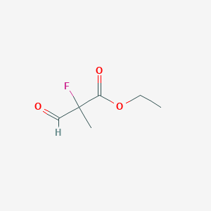molecular formula C6H9FO3 B14750611 Ethyl 2-fluoro-2-methyl-3-oxopropanoate CAS No. 866-48-8