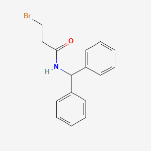 molecular formula C16H16BrNO B14750654 3-bromo-N-(diphenylmethyl)propanamide CAS No. 61071-76-9
