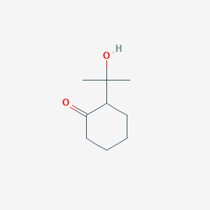 molecular formula C9H16O2 B14750721 2-(2-Hydroxypropan-2-yl)cyclohexan-1-one 