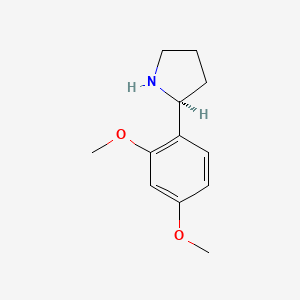 molecular formula C12H17NO2 B14750763 (S)-2-(2,4-Dimethoxyphenyl)pyrrolidine 