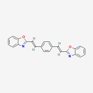molecular formula C24H16N2O2 B14750774 Benzoxazole, 2,2'-(p-phenylenedivinylene)bis- CAS No. 5045-43-2