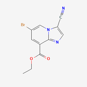 molecular formula C11H8BrN3O2 B1475080 Ethyl 6-bromo-3-cyanoimidazo[1,2-a]pyridine-8-carboxylate CAS No. 2202830-01-9