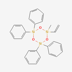 molecular formula C27H26O3Si3 B14750858 2-Ethenyl-2-methyl-4,4,6,6-tetraphenyl-1,3,5,2,4,6-trioxatrisilinane CAS No. 1457-02-9