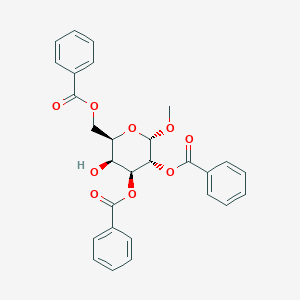 molecular formula C28H26O9 B014751 Methyl 2,3,6-Tri-O-benzoyl-alpha-D-galactopyranoside CAS No. 3601-36-3