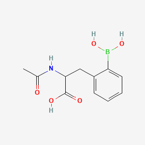 molecular formula C11H14BNO5 B14751048 N-Acetyl-3-(o-boronophenyl)alanine CAS No. 5115-46-8