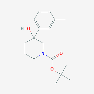molecular formula C17H25NO3 B1475109 tert-Butyl 3-hydroxy-3-(3-methylphenyl)-1-piperidinecarboxylate CAS No. 1367167-63-2