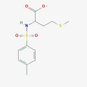 molecular formula C12H16NO4S2- B14751106 2-[(4-Methylphenyl)sulfonylamino]-4-(methylthio)butanoate 