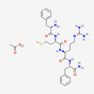 molecular formula C31H46N8O6S B14751154 Phe-Met-Arg-Phe, amide acetate 