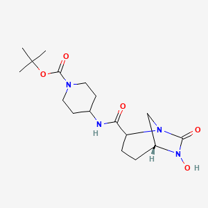 molecular formula C17H28N4O5 B14751189 tert-butyl 4-[[(5R)-6-hydroxy-7-oxo-1,6-diazabicyclo[3.2.1]octane-2-carbonyl]amino]piperidine-1-carboxylate 