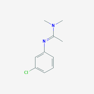 molecular formula C10H13ClN2 B14751228 N'-(3-chloro-phenyl)-N,N-dimethyl-acetamidine CAS No. 3239-92-7