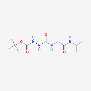 molecular formula C11H22N4O4 B1475127 tert-Butyl 2-({[2-(isopropylamino)-2-oxoethyl]amino}carbonyl)-1-hydrazinecarboxylate CAS No. 1424940-87-3