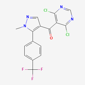 (4,6-Dichloro-5-pyrimidinyl){1-methyl-5-[4-(trifluoromethyl)phenyl]-1H-pyrazol-4-yl}methanone