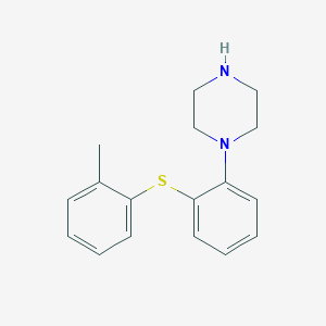 molecular formula C17H20N2S B14751306 Piperazine, 1-[2-[(2-methylphenyl)thio]phenyl]- 