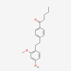 1-[4-(4-Hydroxy-2-methoxyphenethyl)phenyl]-1-pentanone