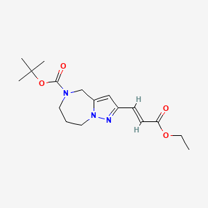 tert-Butyl 2-[(E)-3-ethoxy-3-oxo-1-propenyl]-7,8-dihydro-4H-pyrazolo[1,5-a][1,4]diazepine-5(6H)-carboxylate
