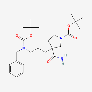 tert-Butyl 3-(aminocarbonyl)-3-{3-[benzyl(tert-butoxycarbonyl)amino]propyl}-1-pyrrolidinecarboxylate