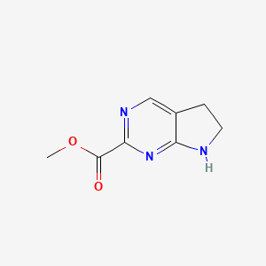 molecular formula C8H9N3O2 B14751369 Methyl 6,7-Dihydro-5H-pyrrolo[2,3-d]pyrimidine-2-carboxylate 